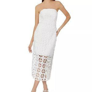Milly Kait Tile Lace Dress, White, Size 6
